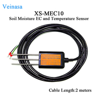 Capteur de sol 3 en 1 XS-MEC10 : humidité, conductivité électrique (EC) et température, étanche IP68 pour serre