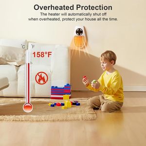 Calentadores <span class=keywords><strong>de</strong></span> Espacio Portátiles para Dormitorio, Calentador Eléctrico <span class=keywords><strong>Pequeño</strong></span> con Pantalla LED y Protección contra Sobrecalentamiento - Product Image 6