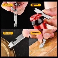 Mini ouvre-bouteille léger en alliage de titane pied de biche accessoire personnalisé pour le camping et la randonnée pour les ornements suspendus