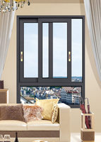 Ventanas Corredizas Horizontales Modernas de Aleación de Aluminio con Malla de Acero Inoxidable para Decoración del Hogar, Precios