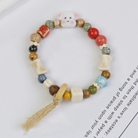 JINGDEZHEN-Bracelet en céramique brillant, nouveau style chinois, bijoux faits main, bracelet en céramique, cadeau d'étudiant