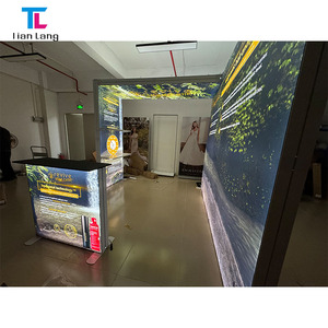 Wholesale Custom New Design Portable Aluminum <b>Frame</b> SEG Tension Fabric Backlit <b>Backdrop</b> Tradeshow Booth Display LED Light Box - Product Image 6