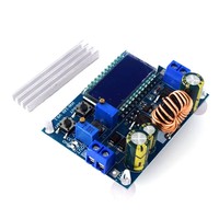 Modul Konverter DC-DC Buck Boost 5.5-30V Ke 0.5-30V 4A 35W Regulator Tegangan Naik Turun Yang Dapat Disesuaikan Voltmeter Digital LCD