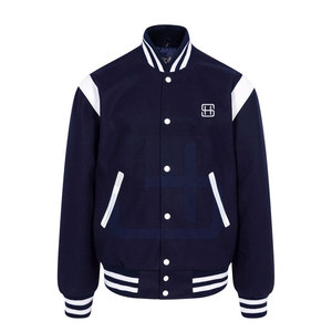 Color sólido a prueba de viento hombres Letterman chaqueta Premium calidad peso ligero hombres Letterman chaqueta - Product Image 1