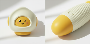 เครื่องสั่นขนาดเล็กน่ารักลายการ์ตูน สีเหลือง กระตุ้นคลิตอริส ของเล่นทางเพศแบบพกพาสำหรับผู้ใหญ่ พร้อมปุ่มเปิด-ปิด - Product Image 6