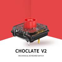 Switch Kailh 1353 Choc V2 a basso profilo 5PIN MX Keystem Tattile Click Lineare per Modifica Fai-da-te Tastiera Meccanica Slim