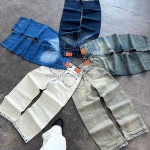 Manufacturer Custom High Quality Vintage Denim Pants Acid Wash Heavyweight <b>Jeans</b> Oversized Baggy <b>Jeans</b> Men - Product Image 4