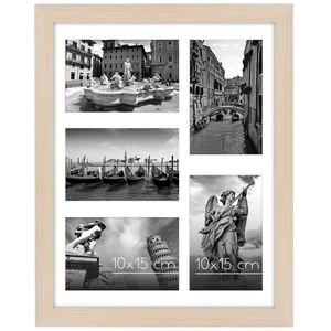 Marco para Fotos de 28 x 36 cm con Soporte para Cinco Fotos de 15 x 10 cm, Marco para Varias Fotos Familiares, Decoración para el Hogar - Product Image 3