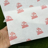 Vente en gros de papier de soie pour emballage de hamburger papier pour sandwich gras avec logo personnalisé