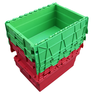 Qs toàn bộ bán tùy chỉnh nhựa nestable container kèm theo nắp nhựa lưu trữ Thùng với bánh xe - Product Image 6