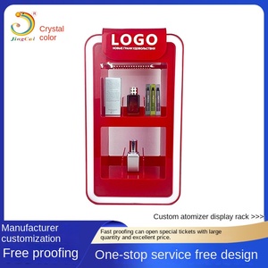 Présentoir personnalisé multi-niveaux en acrylique pour atomiseurs, stand lumineux moderne pour produits <span class=keywords><strong>électronique</strong></span>s avec verrouillage numérique - Product Image 5