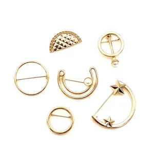 Thiết Kế Bán Buôn Oem Tùy Chỉnh Hàn Quốc Bé Khăn Hijab Hồi Giáo Ladies Brooch Pins