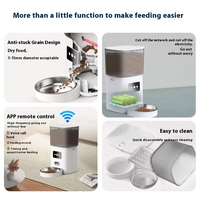 Distributeur de nourriture pour animaux de compagnie de céréales excédentaires de capteur 6L avec caméra Wifi Mangeoire pour animaux de compagnie Microchip Wifi Tuya APP Control
