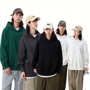 Wholesale High Quality Streetwear 500gsm Luxury Hoodies Custom Logo Fleece Sweatsuit Oversized <b>Drop</b> Shoulder Hoodie for Men - Product Image 3