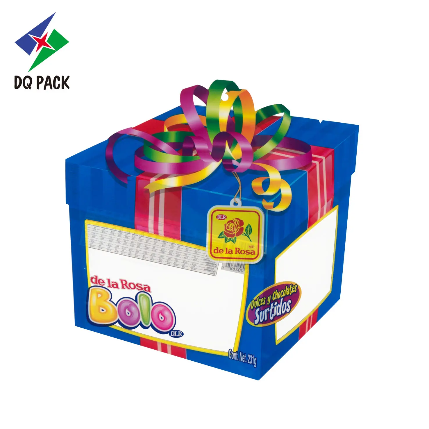 Bolsa con forma de regalo de Navidad, bolsita de azúcar de caramelo, embalaje de aperitivos personalizado