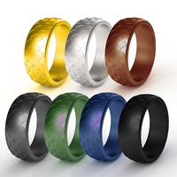 Bagues de mariage en silicone en forme de couronne de sirène, style décontracté/sportif, plaqué couleur personnalisée, bagues écailles de poisson, cadeaux pour couple, vente en gros