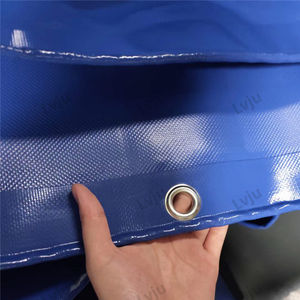 LVJU ขายส่งกันน้ำที่มีคุณภาพสูง550กรัม600กรัม650กรัม900แกรมผ้าเคลือบพีวีซีผ้าใบกันน้ำสำหรับรถบรรทุกปกหลังคาเต็นท์ - Product Image 5