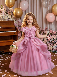 <span class=keywords><strong>Robe</strong></span> de Mariée Fille <span class=keywords><strong>d</strong></span>'<span class=keywords><strong>Honneur</strong></span> Douillette Style Western, <span class=keywords><strong>Robe</strong></span> <span class=keywords><strong>d</strong></span>'Anniversaire Enfant Superposée, <span class=keywords><strong>Robe</strong></span> Élégante pour Grandes Filles de 12 Ans - Product Image 5