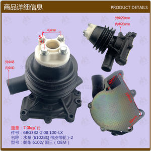 Bomba de Agua 6102BQ con Polea, Original de Fábrica, 1 Chaichai 6102/National III, Piezas para Montacargas - Product Image 1