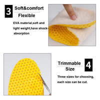 Semelles intérieures YEBEI Massage des pieds de haute qualité coussinet de soutien des pieds flexible doux et confortable Eva matériau absorbant les chocs semelles de chaussures