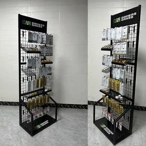 High Quality Professional Nail Polish Display Stand with Hooks Shelves Hot Selling Model for Phone Accessories Shelf Display