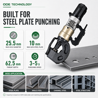 Perforatrice hydraulique ODETOOLS NMHP-25E pour tôles d'acier, 10 mm, force 16-19T, 1800W, pour la construction