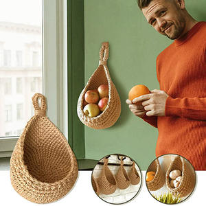 Panier à fruits bohème suspendu au mur, benne de cuisine pour légumes, porte-légumes pour pommes de terre, oignon et ail, vente <span class=keywords><strong>en</strong></span> gros, pièces - Product Image 2