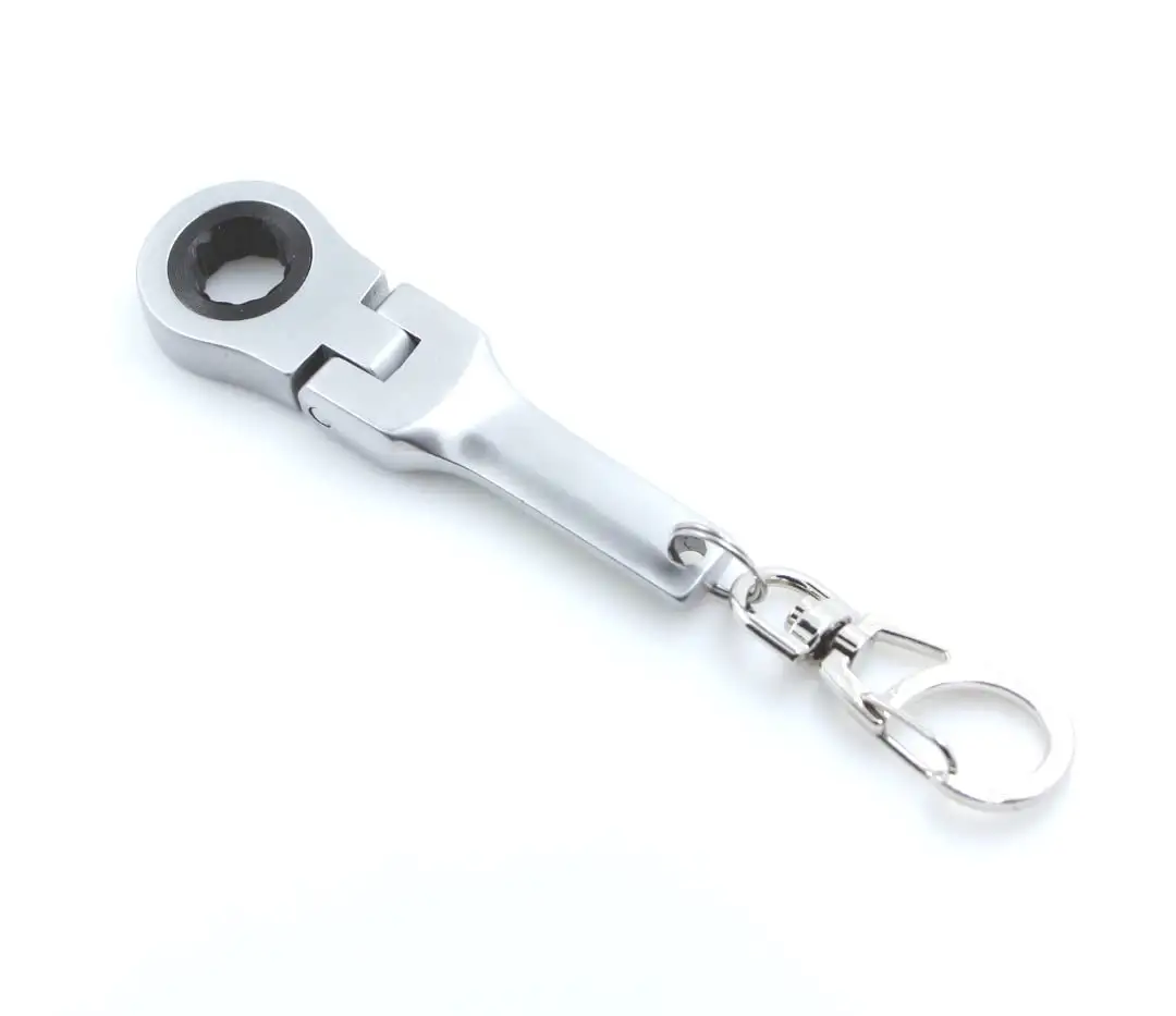 10mm Ratchet Wrench Keychain Key Ring Metal Key chain 10mm Wrench Keychain Multi-Function Use