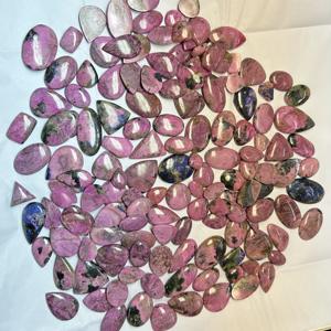 ผู้จำหน่ายอินเดียสำหรับการทำสร้อยข้อมือและสร้อยคอควอตซ์โรโดไนท์อัญมณีทรงกลมแบบหลวม/ทรงรีตัดสำหรับการทำสร้อยข้อมือและสร้อยคอกำลังลดราคา! - Product Image 3