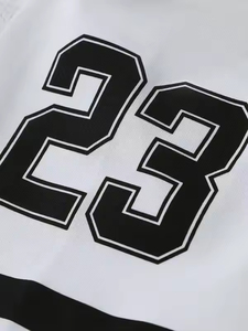 เสื้อกีฬาผ้าตาข่ายโอเวอร์ไซส์เสื้อสตรีทแวร์ปล่อยไหล่ทรงหลวมพิมพ์ซับลิเมชั่นเสื้อเจอร์ซี่อเมริกันฟุตบอลวิทยาลัย - Product Image 4