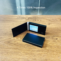 Tarjeta de Felicitación con Pantalla LCD de Formato Completo de 2.4 Pulgadas, Mini Álbum de Fotos con Video y Papel para Eventos Corporativos, Regalo Empresarial