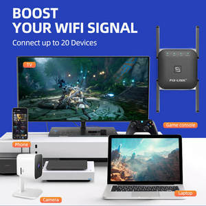 PIX-LINK WR54Q Extensor de repetidor <span class=keywords><strong>WiFi</strong></span> Amplificador de señal inalámbrico 4 antenas Cobertura de 360 ° Extensor de rango <span class=keywords><strong>WiFi</strong></span> para oficina en casa - Product Image 3