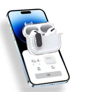 Funda protectora para auriculares AirPods 4, transparente con efecto cristal de hielo, cubierta completa a prueba de golpes - Product Image 4