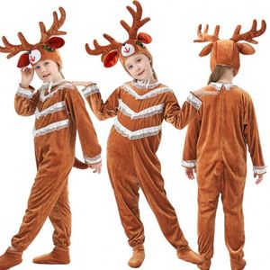 4ourcostumes - Disfraz de Reno de Alta Calidad para Niños, Pijama para Fiesta de Halloween, Disfraz de Navidad para Niñas - Product Image 1