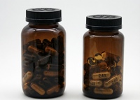 Flacon à large ouverture en verre ambré Sishang, bocal de stockage opaque scellé, capsule marron 100ml/200ml, médicament, complément alimentaire