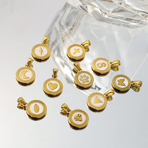 18K thép không gỉ vỏ tự nhiên các loại mặt dây chuyền vòng cổ mặt dây chuyền tự làm đồ trang sức Bán buôn phụ kiện - Product Image 4