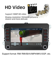 Autoradio Stéréo Multimédia GPS Android 9.1 2 DIN 7 Pouces pour Volkswagen/VW/PASSAT/POLO/GOLF 5 6/TOURAN SEAT SKODA