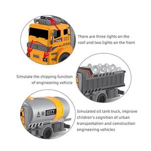 Camion benne électrique intelligent à induction tactile, jouet de véhicule d'ingénierie mécanique, camion-citerne avec lumière et musique - Product Image 5