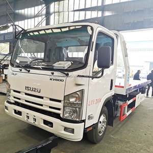 Venta de Fábrica Nuevo Camión de Rescate de Plataforma Plana Diésel Pequeño ISUZU 700P 4X2 Portacoches con Grúa de Remolque para Averiados - Product Image 1