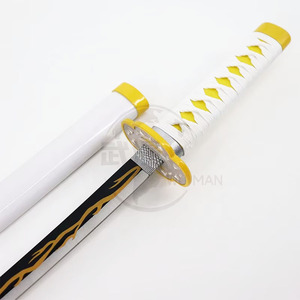 Épée Nichirin de <span class=keywords><strong>Zenitsu</strong></span> Agatsuma de 17,72 pouces, <span class=keywords><strong>Katana</strong></span> court du Hashira du Tonnerre avec fourreau blanc - Product Image 5