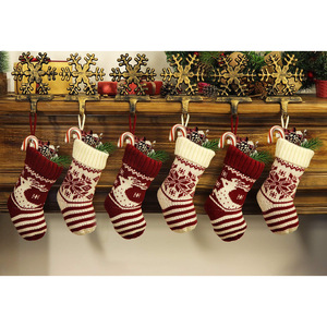 Mini Calze Natalizie Lavorate a Maglia da 9 Pollici con Renne e Fiocchi di Neve, Ornamenti Appesi, Decorazioni Festive, Piccole Sacchetti Regalo di <span class=keywords><strong>Natale</strong></span> all'Ingrosso - Product Image 1