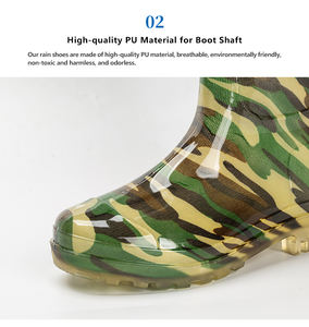 รองเท้าบูทกันฝนแบบสวมสำหรับผู้ชาย คุณภาพสูง ลายพราง หนา กันลื่น ระบายอากาศได้ดี ทนทาน อุ่น หัวรองเท้าแบบคอมโพสิต เหมาะสำหรับตกปลา ทำฟาร์ม และพื้นที่ชนบท - Product Image 4