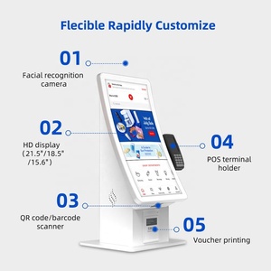 Quiosco con Pantalla Táctil Curva R1500, Equipo Financiero de Fábrica en Oferta, con Cámara de Reconocimiento Facial y Escáner de Códigos para Lavandería - Product Image 4