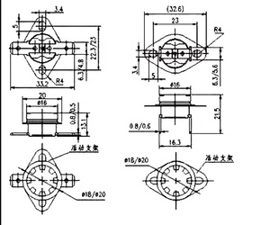 KSD301 Thermostat Interrupteur Fermeture normale Bakélite 40-180 ℃ Capteur de température Interrupteur pour domotique - Product Image 6