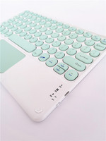 Keyboard Nirkabel Mini ZLY yang Dapat Diisi Ulang dengan Touchpad, Keyboard Nirkabel BT untuk Laptop, Tablet, dan Pad Mini