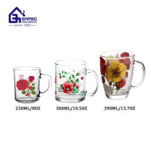 بيع من المصنع مباشرة رائج في سوق أوروبا من أكواب زجاجية شفافة بتصميم مضلع H على كوب من أونصة بمقبض - Product Image 4