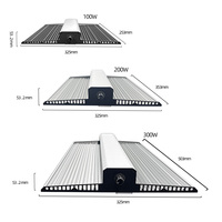 Panneau lumineux LED hydroponique à spectre complet ETL DLC homologué 100W 200W 300W pour la culture de plantes en intérieur