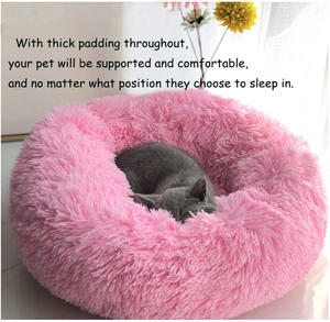 Niches pour chiens, niches pour chats, niches pour animaux de compagnie - Lit rond en peluche pour animaux de compagnie, pour un sommeil profond et chaud en hiver. Vente en gros d'usine. - Product Image 4