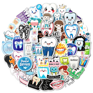 Recién 50PCS divertido dentista protección de dientes niños <span class=keywords><strong>pegatinas</strong></span> dentales educativas - Product Image 1