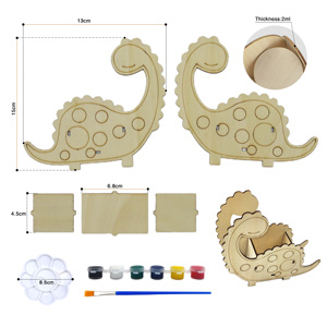 Portalápices personalizables con forma de dinosaurio, puzle, venta al por mayor - Product Image 2